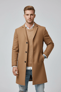 Trench Long sur Mesure pour Homme avec Col à Revers