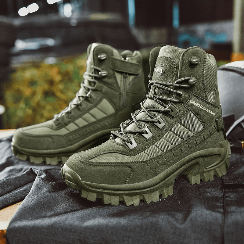 Bottes Tactiques Homme à Embout Renforcé et Semelle Grip