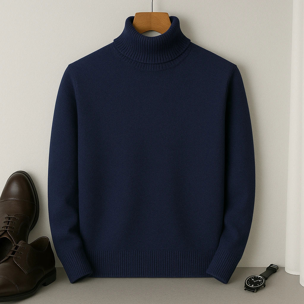Pull Cachemire Col Roulé Homme & Luxe Doux