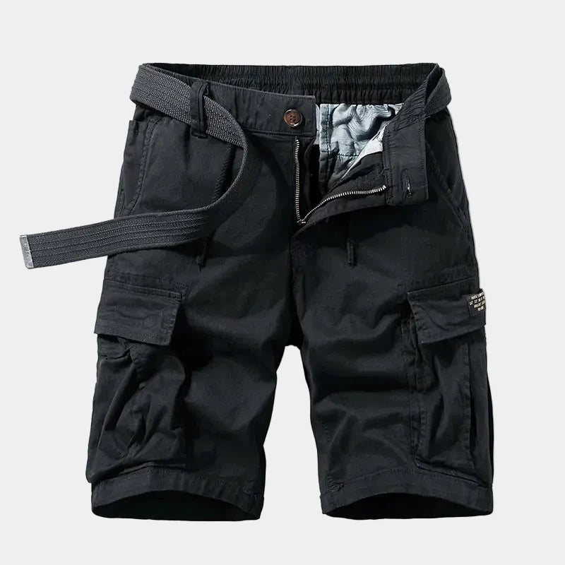 Bermuda Cargo Homme – Poches à Rabat, Taille Ajustable, Pour le Quotidien
