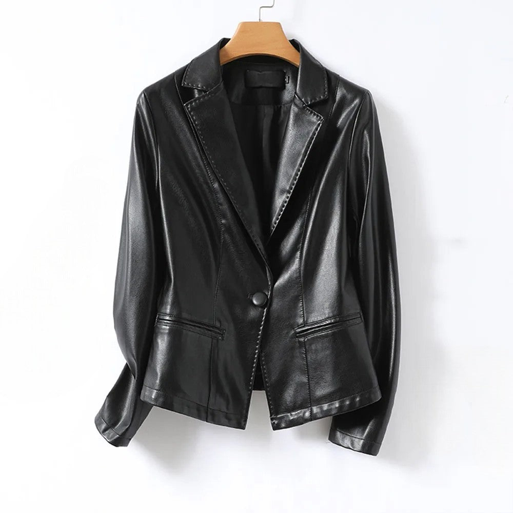 Veste en cuir d'agneau Vera