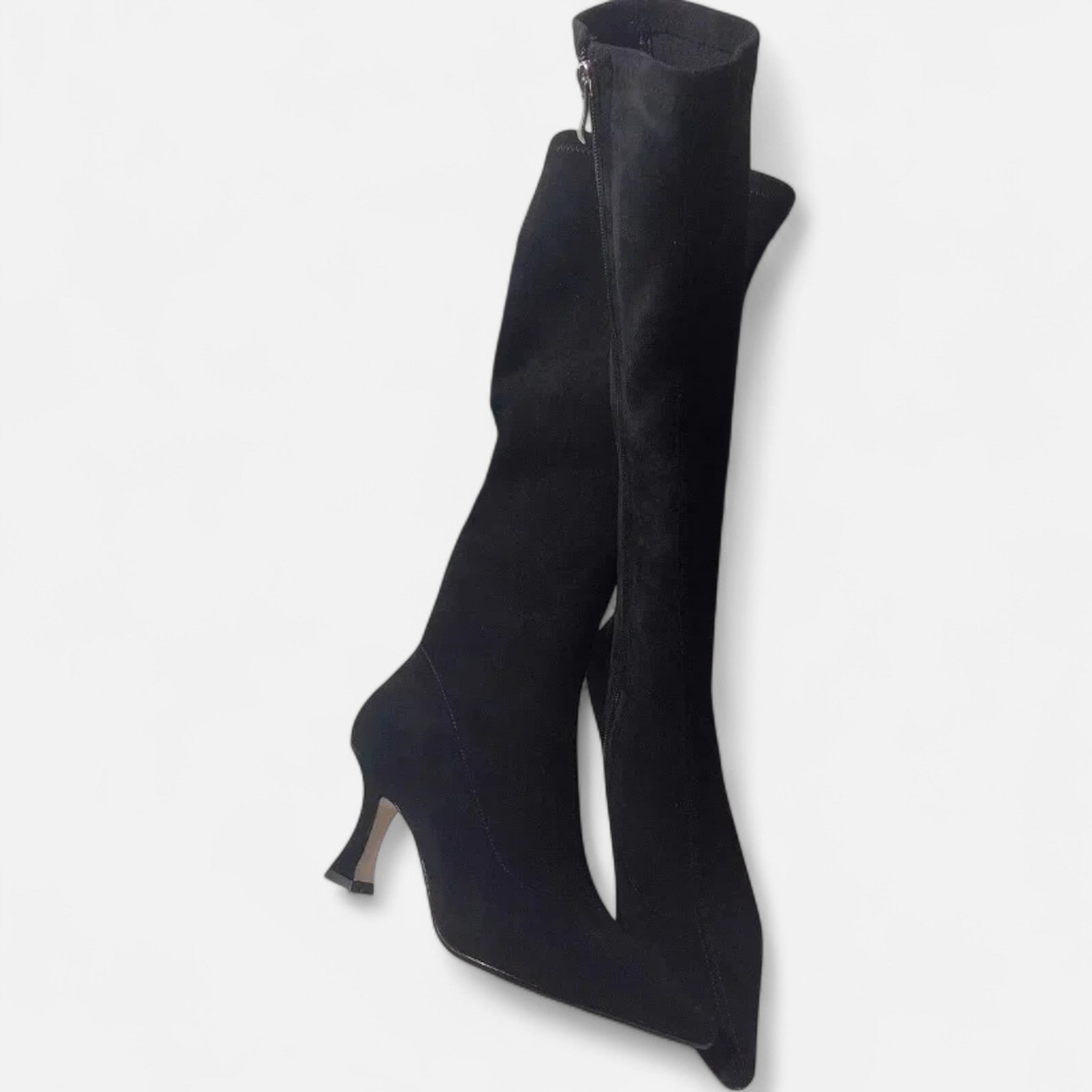Bottes en Daim à Talons Hauts pour Femme – Élégance Premium