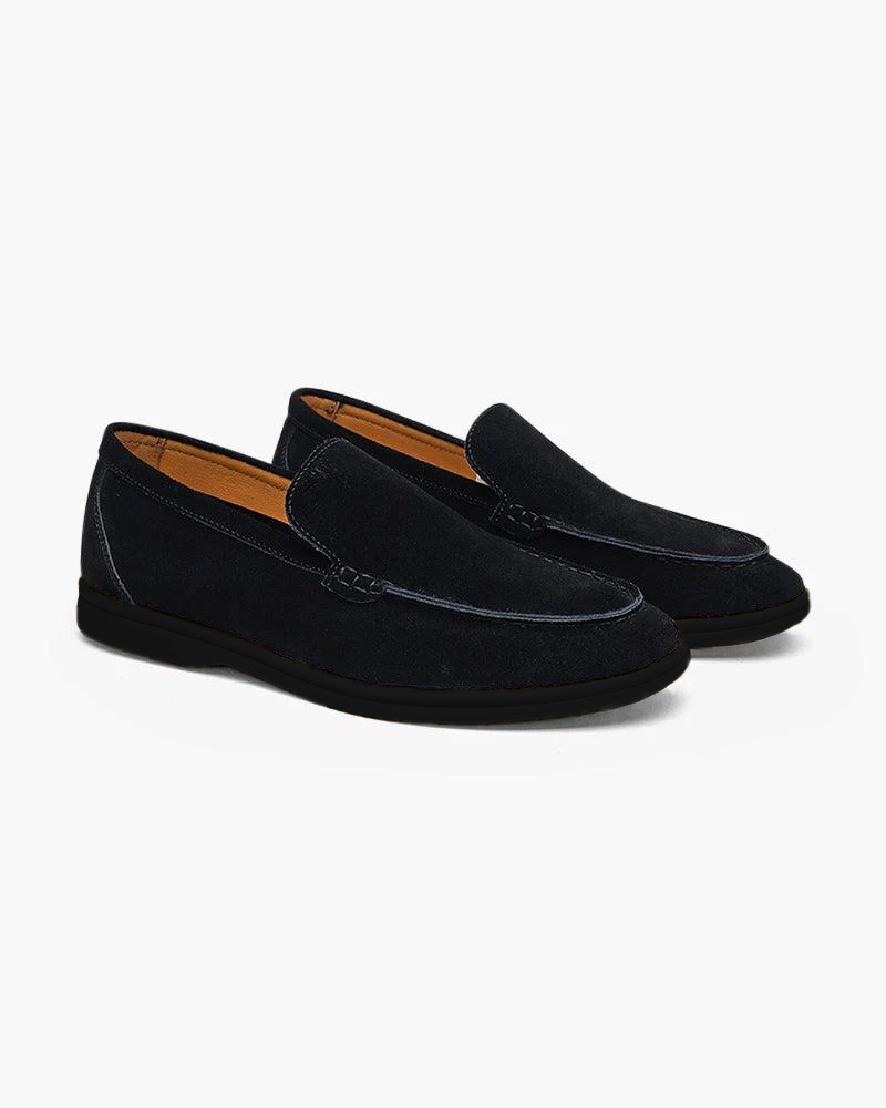 Mocassins en Suède Premium à Semelles Noires Élégantes