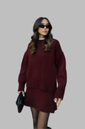 Ensemble Tricot Douillet 2 pièces - Pull Oversize & Jupe