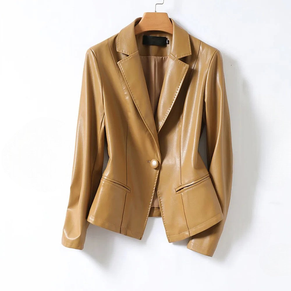 Veste en cuir d'agneau Vera
