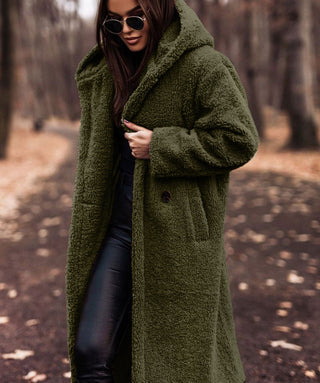 Manteau d’Hiver Féminin – Capuche en Fausse Fourrure & Chaleur Élégante