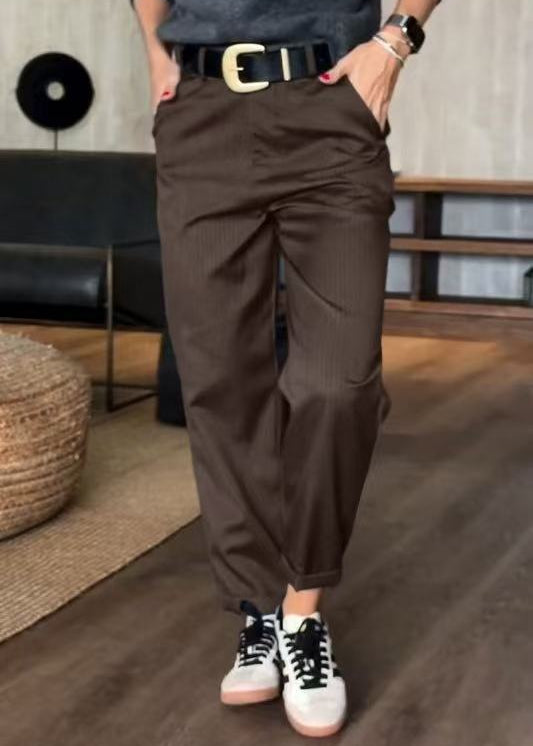 Pantalon Élégant à Rayures