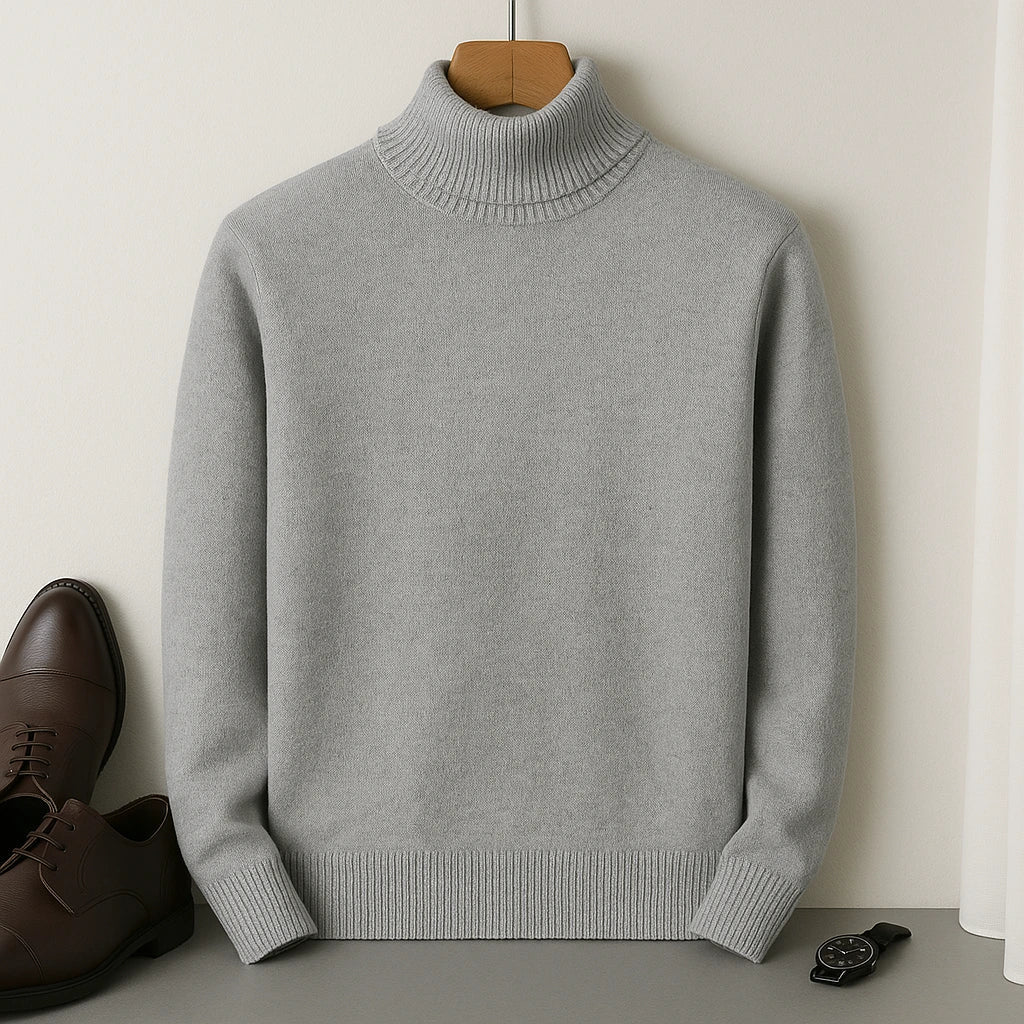 Pull Cachemire Col Roulé Homme & Luxe Doux