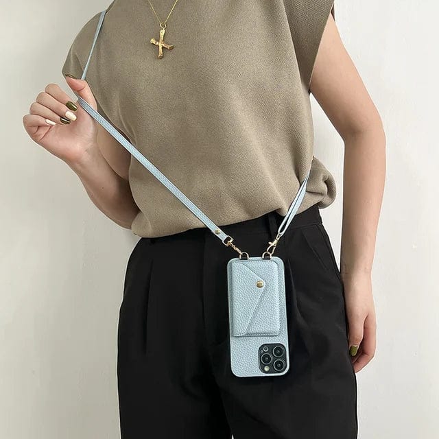 Étui Téléphone Crossbody en Cuir