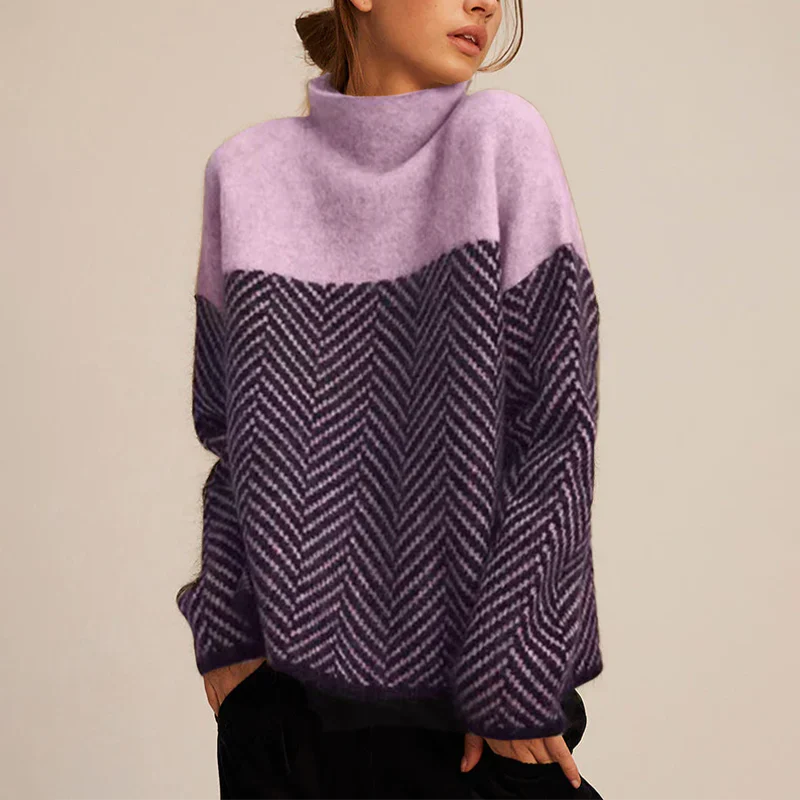 Pull Femme à Col Cheminée