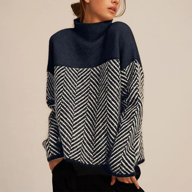 Pull Femme à Col Cheminée