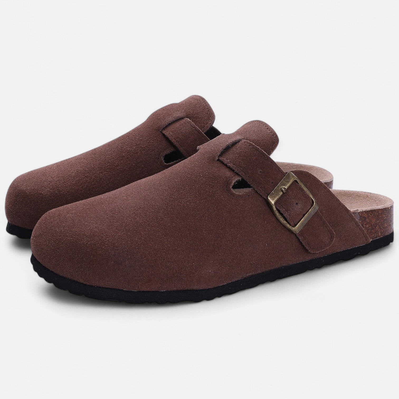 Mules en Suède pour Homme – Confort Sculpté Style Sabots