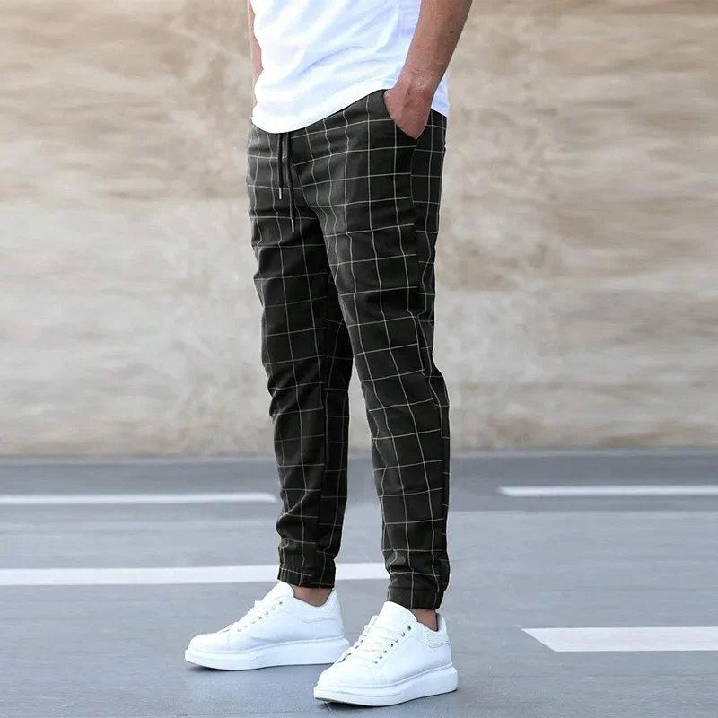 Pantalon Jogging à Carreaux & Style Détente