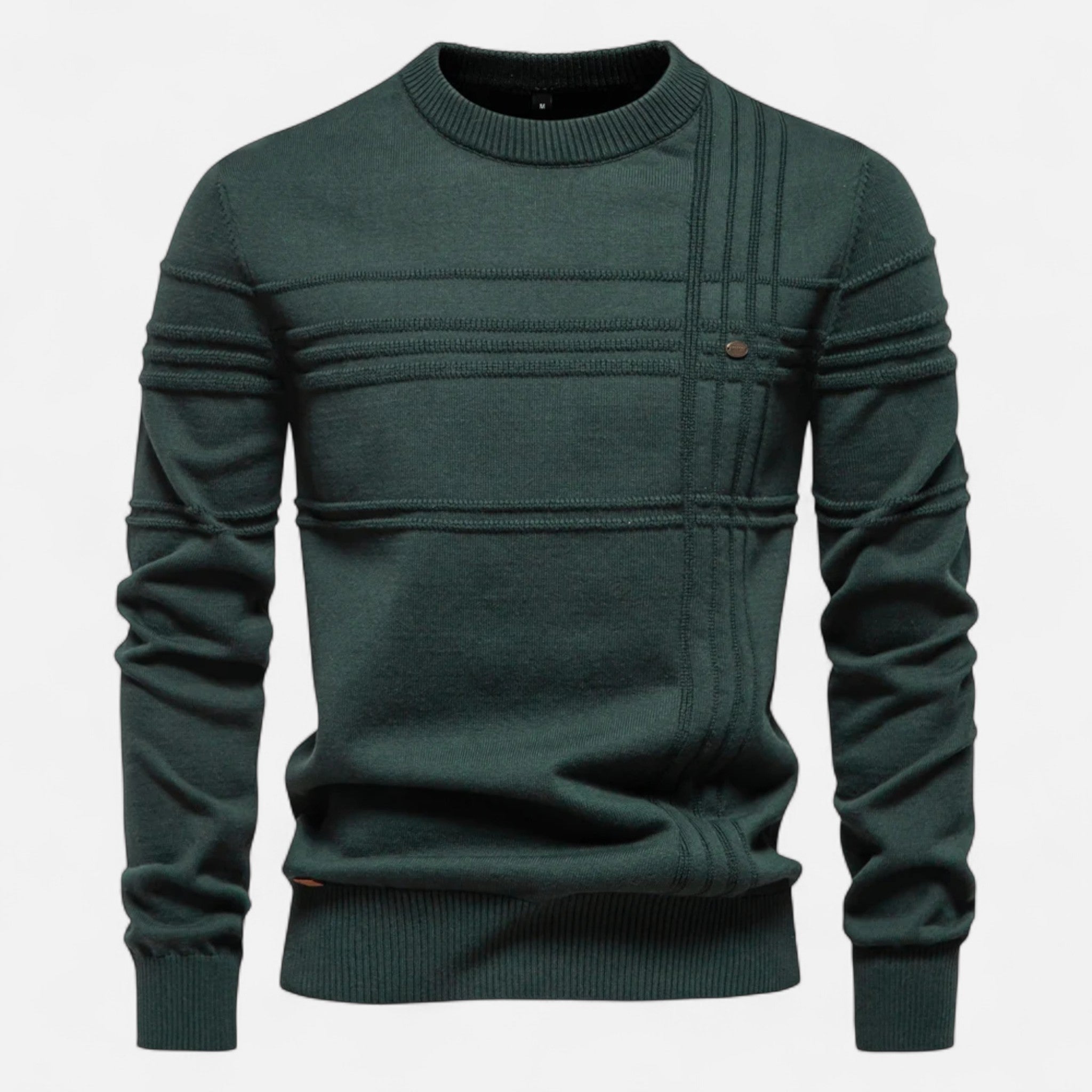 Pull Classique Homme en Coton Doux à Rayures