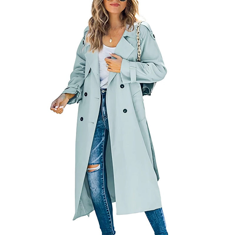 Trench-Coat Long Féminin & Élégant