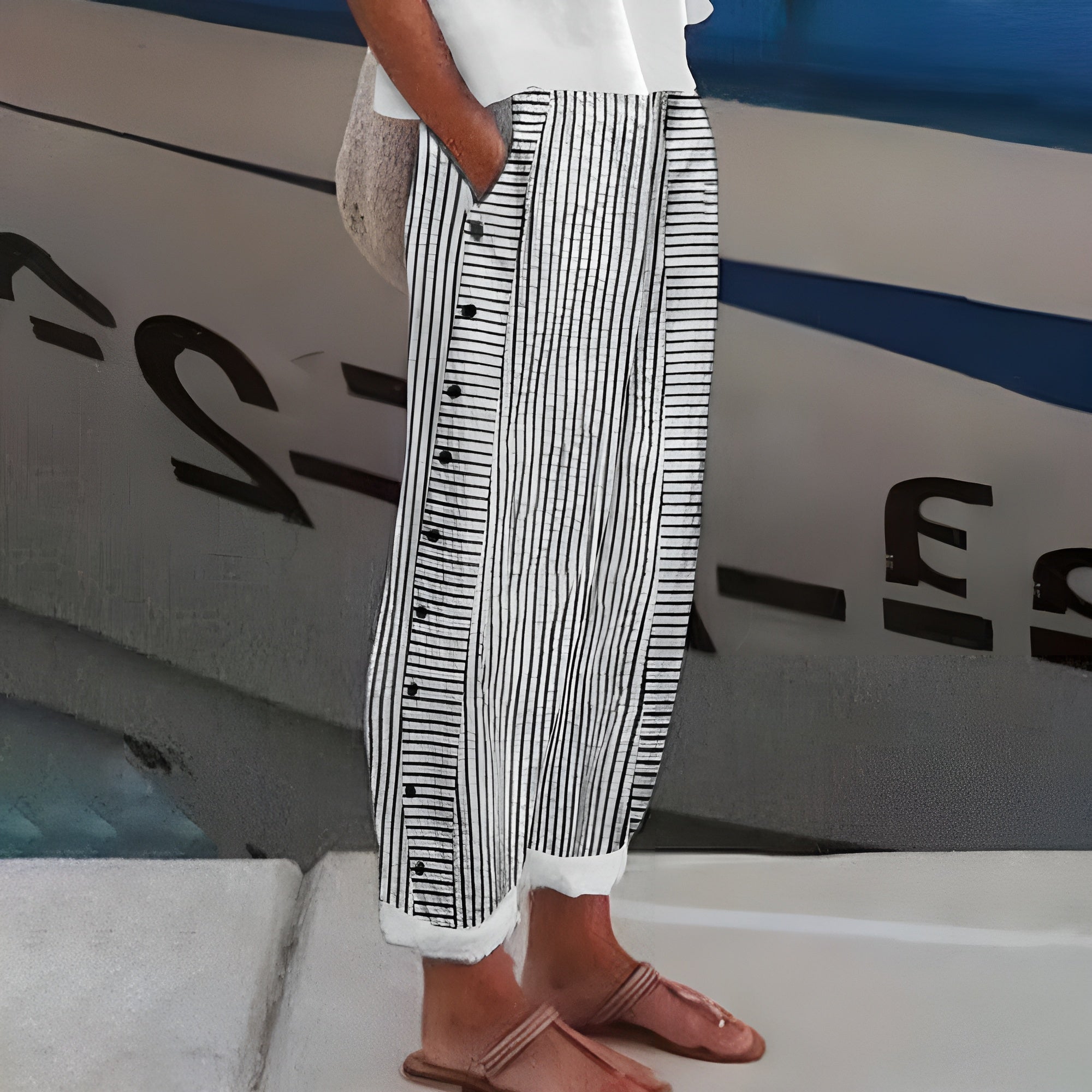 Pantalon rayé