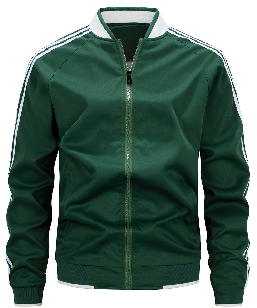 Veste de sport pour hommes | Légère & Respirante | Col baseball & Manches rayées