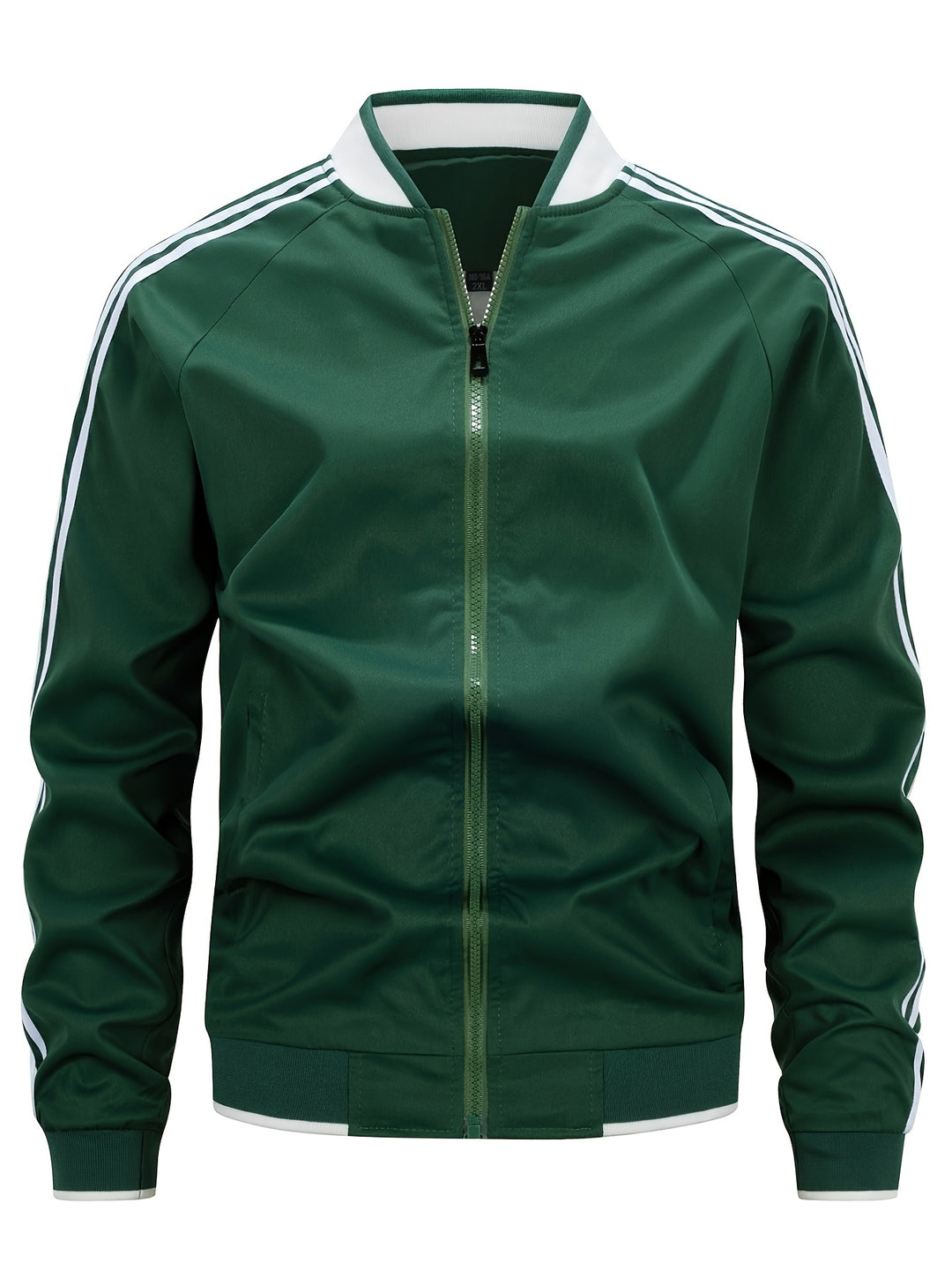 Veste de sport pour hommes | Légère & Respirante | Col baseball & Manches rayées