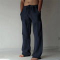 Pantalon décontracté en lin doux pour hommes avec un confort ultime et une élégance estivale