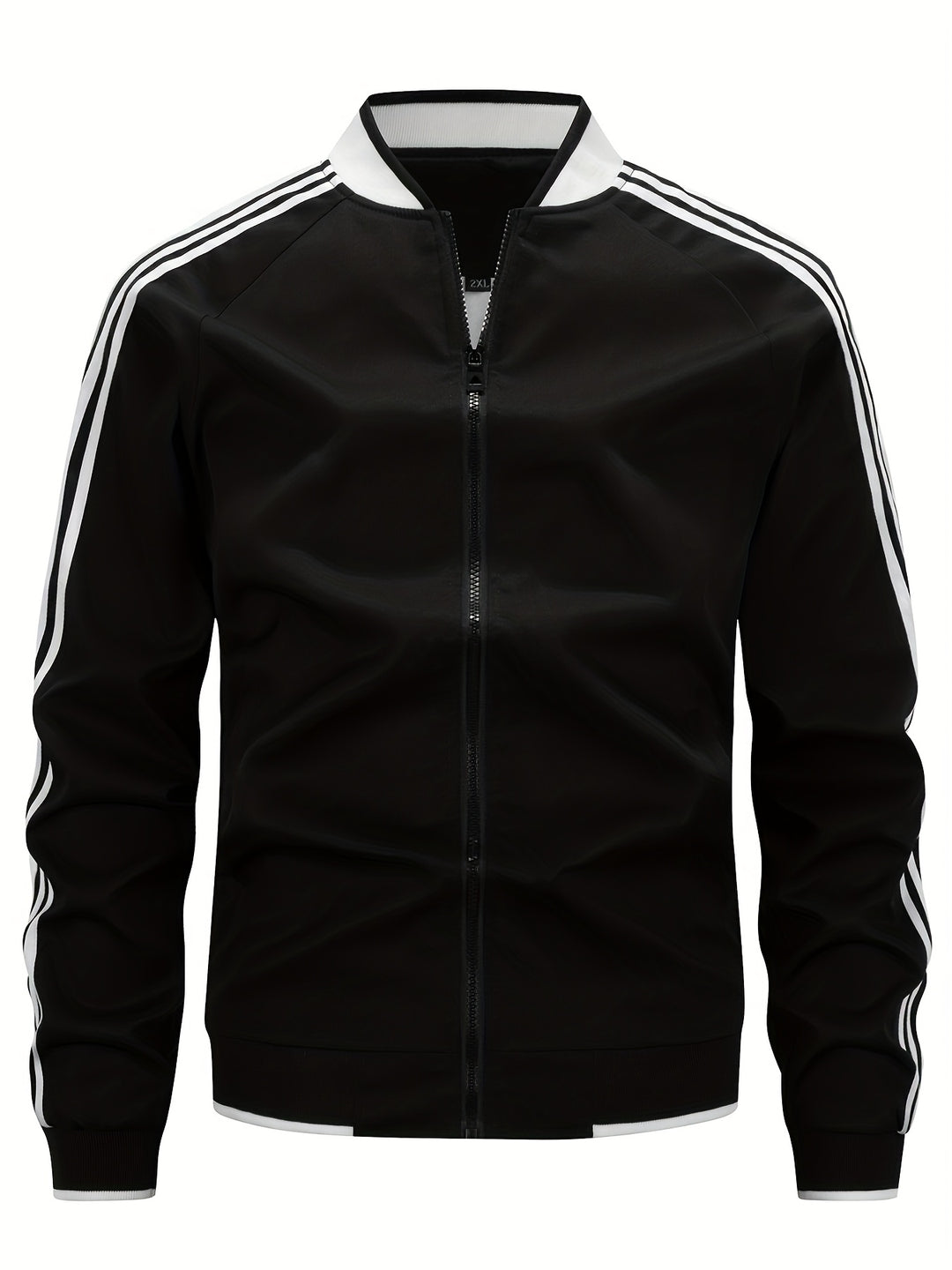 Veste de sport pour hommes | Légère & Respirante | Col baseball & Manches rayées