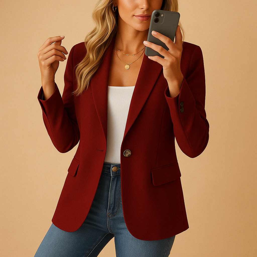 Blazer cintré avec coupe confortable pour femmes