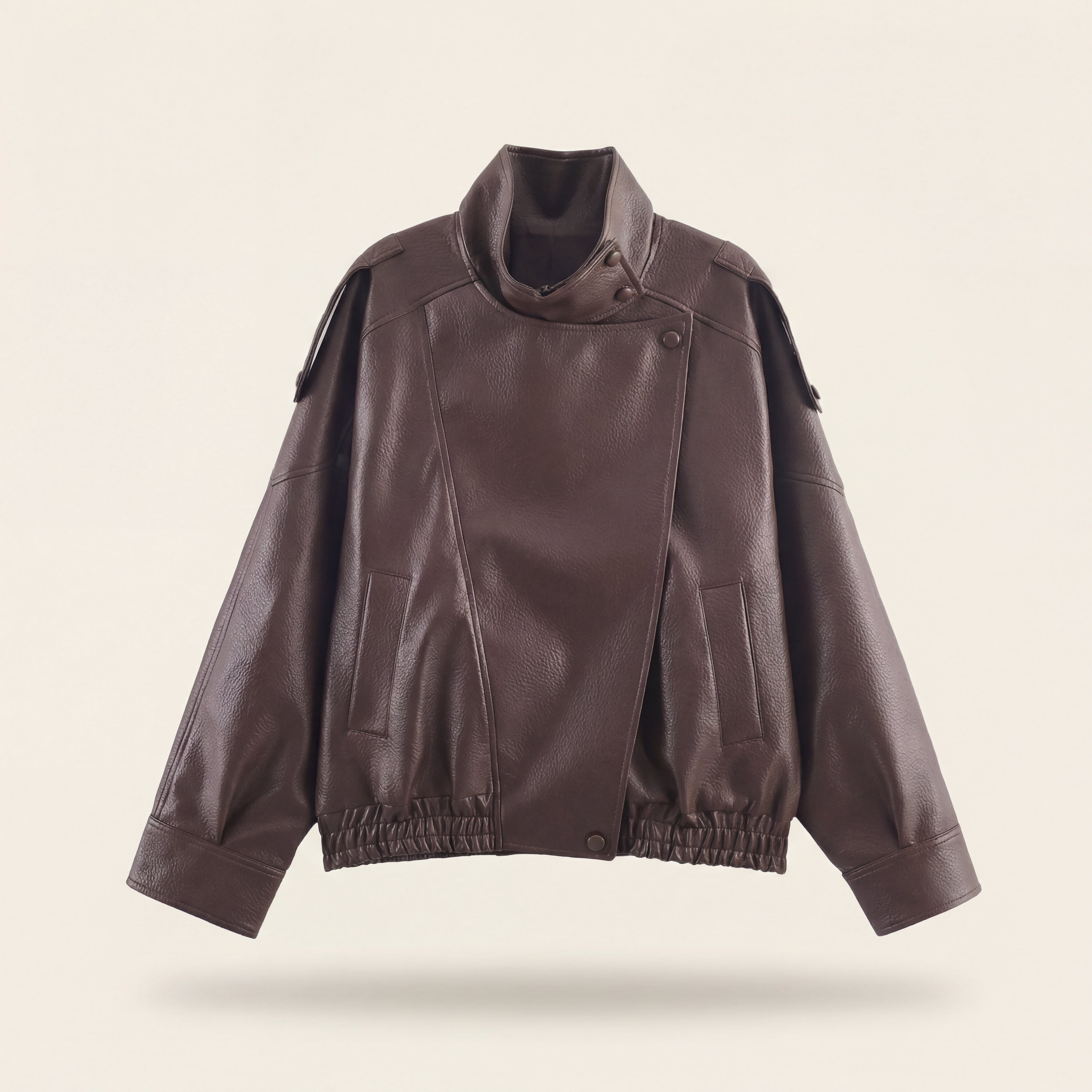 Veste en Cuir Asymétrique pour Femme | Style Moderne & Audacieux