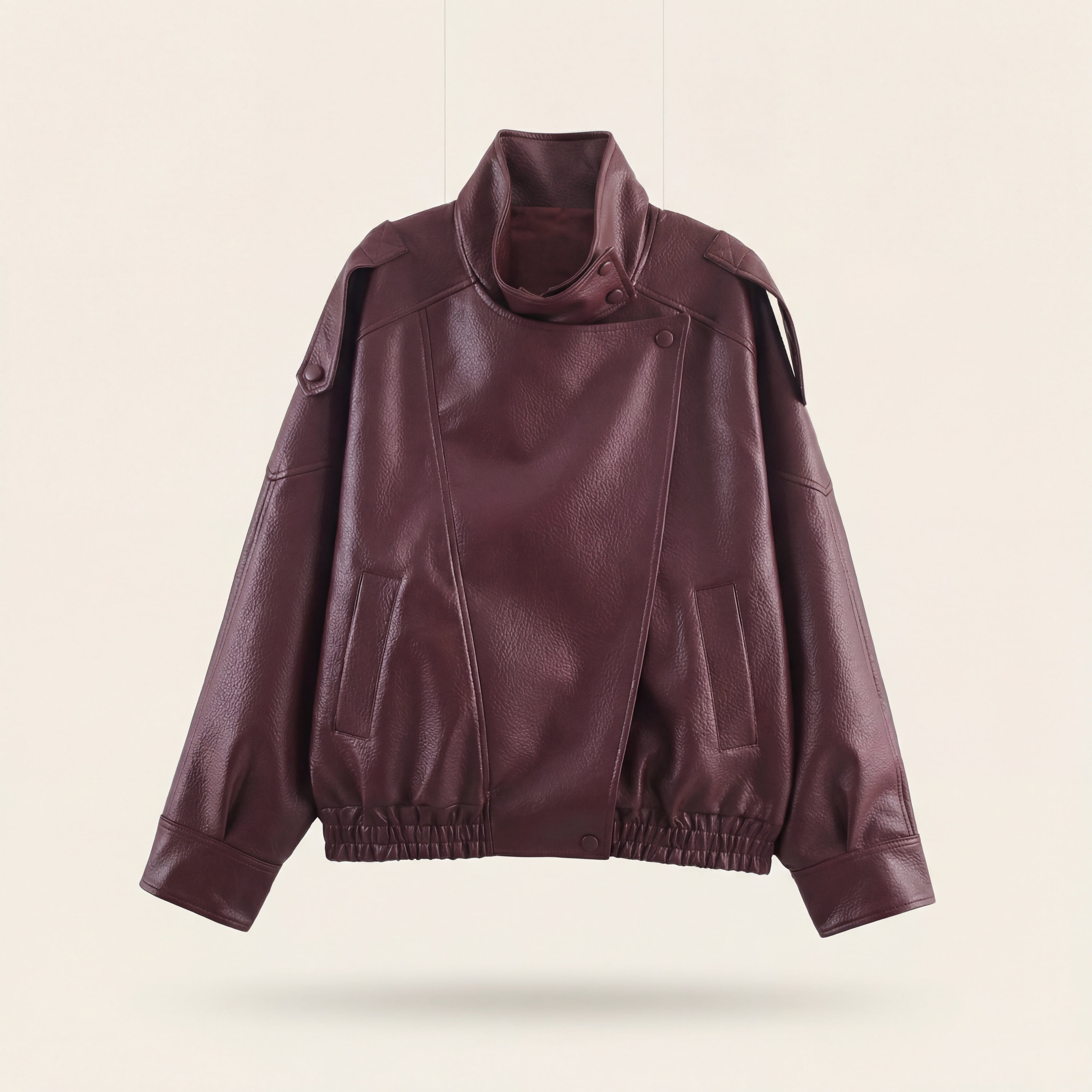Veste en Cuir Asymétrique pour Femme | Style Moderne & Audacieux