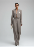 Tailleur Oversized Carreaux Pantalon Large