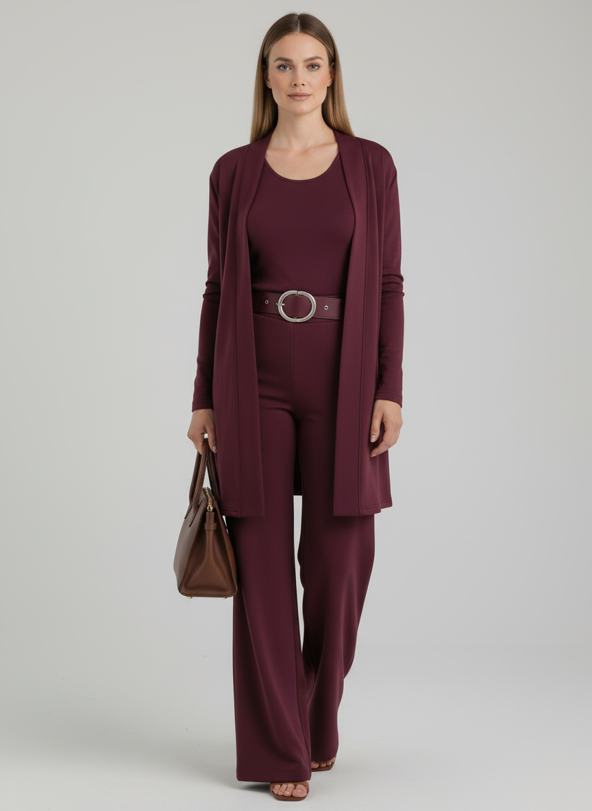 Ensemble 3 Pièces Femme Élégant