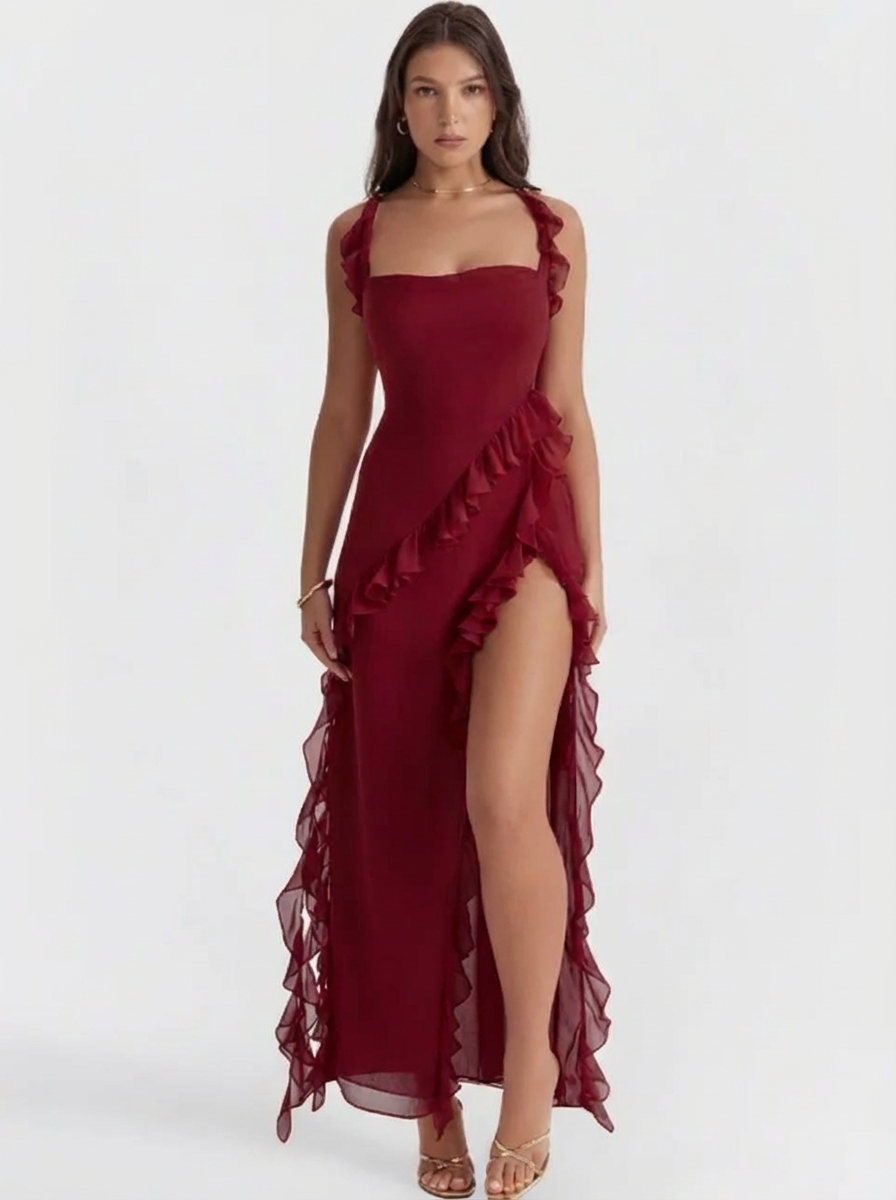 Robe Glamour d’Automne Élégante à Fermeture Zippée