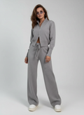 Ensemble lounge en maille zippé avec pantalon large