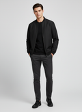 Blouson Court Col Baseball Look Urbain Élégant