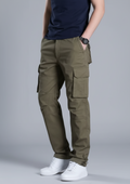 Pantalon Cargo Utilitaire en Coton Multi-Poches Homme