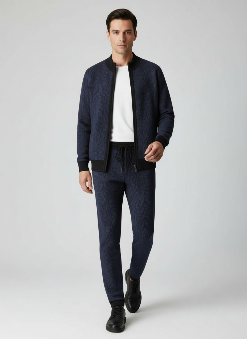 Ensemble en laine mérinos fine au style élégant