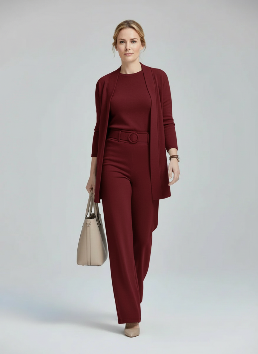 Ensemble femme 3 pièces confortable au style chic