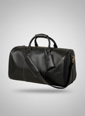 Sac week-end cuir pleine fleur noir élégant