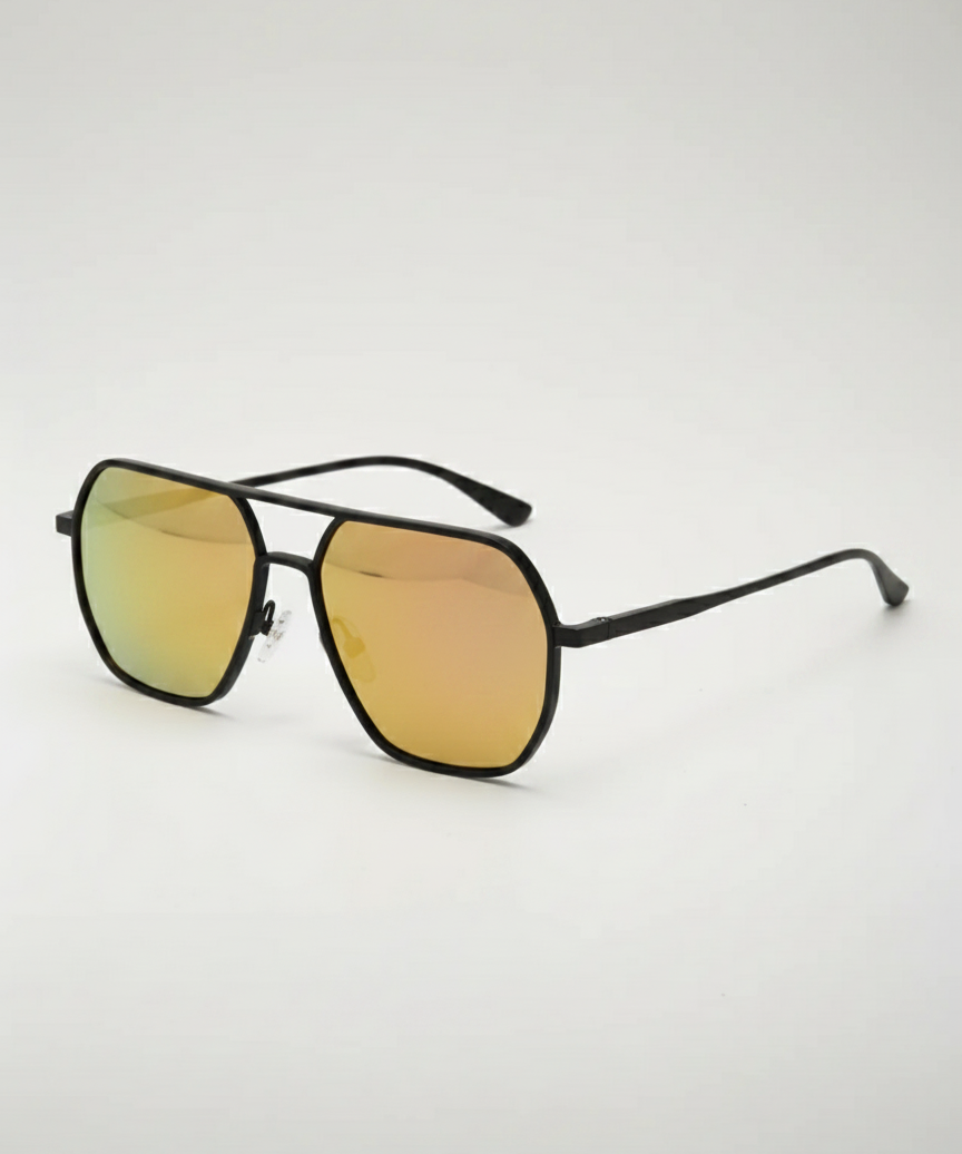 Lunettes de soleil rétro carrées à double pont