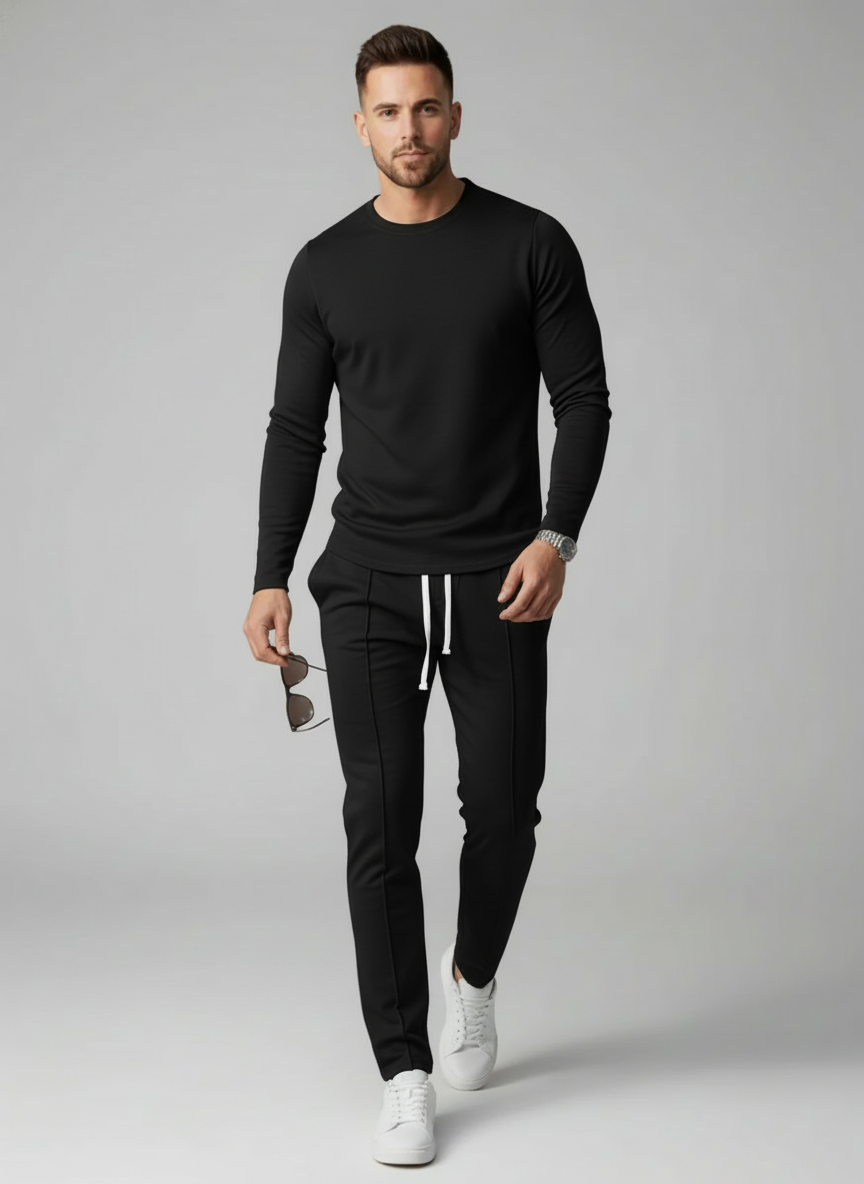 Ensemble homme coordonné sweat et pantalon slim casual chic