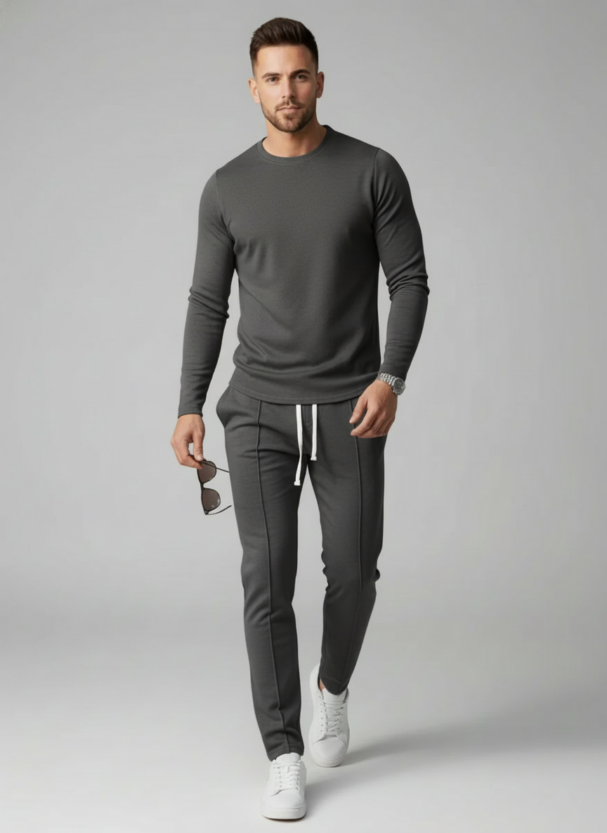 Ensemble homme coordonné sweat et pantalon slim casual chic