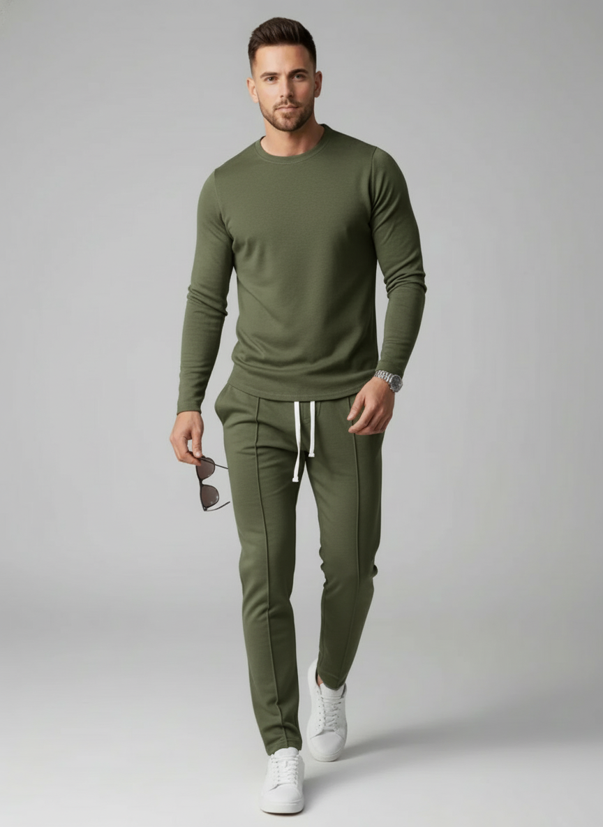 Ensemble homme coordonné sweat et pantalon slim casual chic