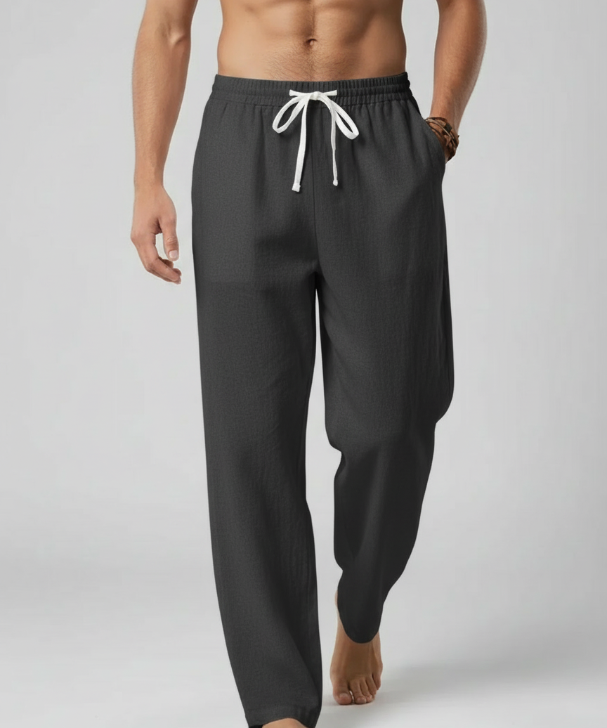 Pantalon décontracté à taille élastique confortable