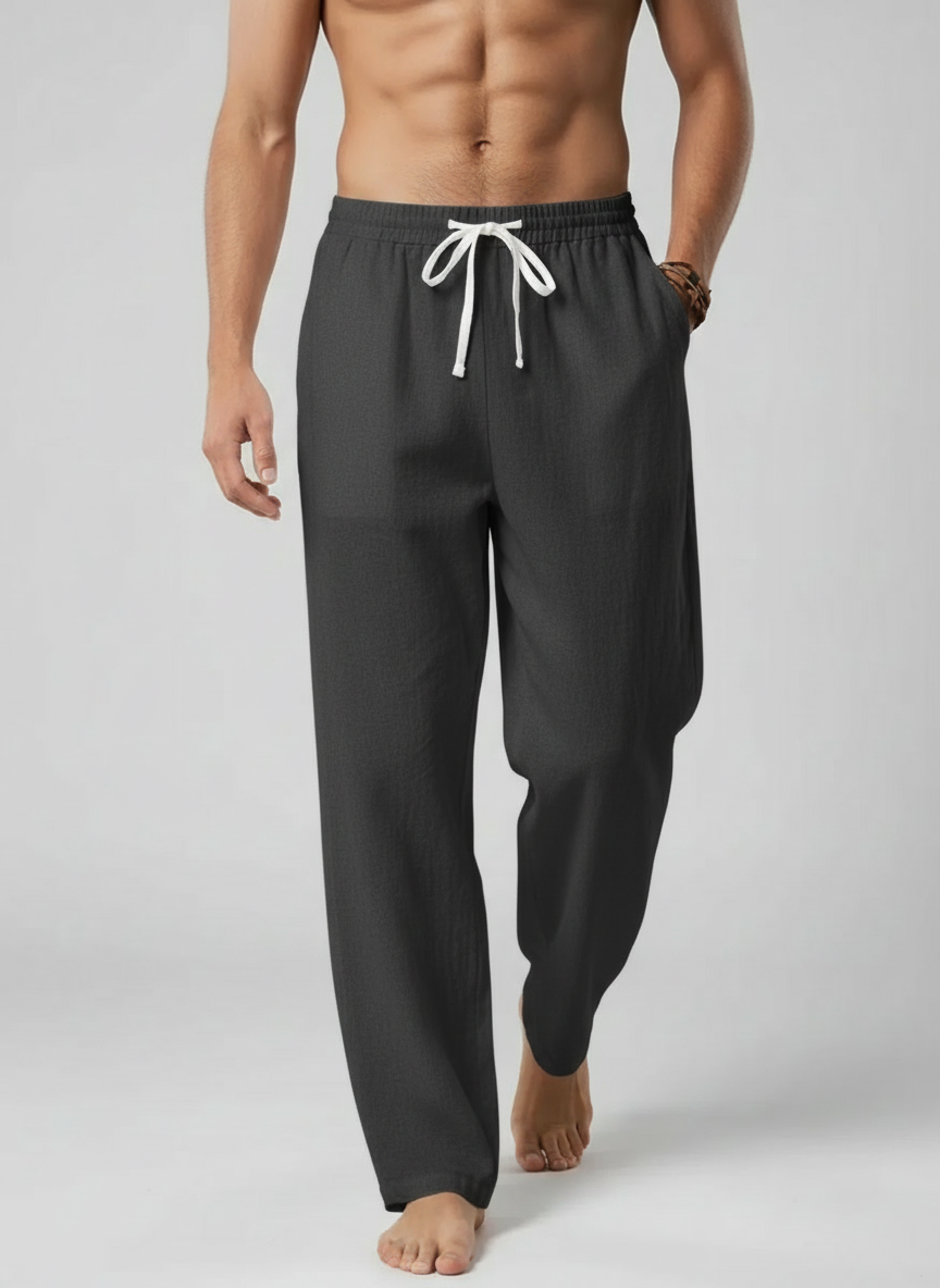 Pantalon décontracté à taille élastique confortable