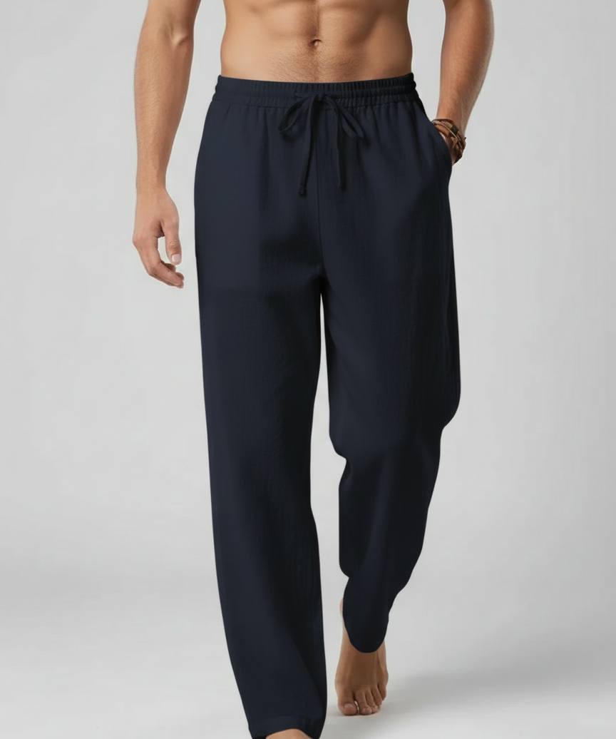 Pantalon décontracté à taille élastique confortable
