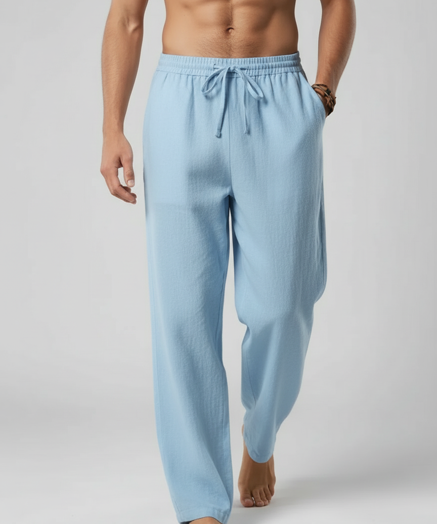 Pantalon décontracté à taille élastique confortable