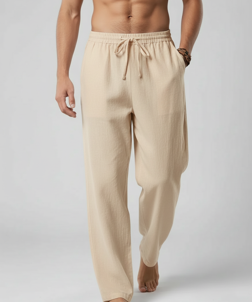 Pantalon décontracté à taille élastique confortable
