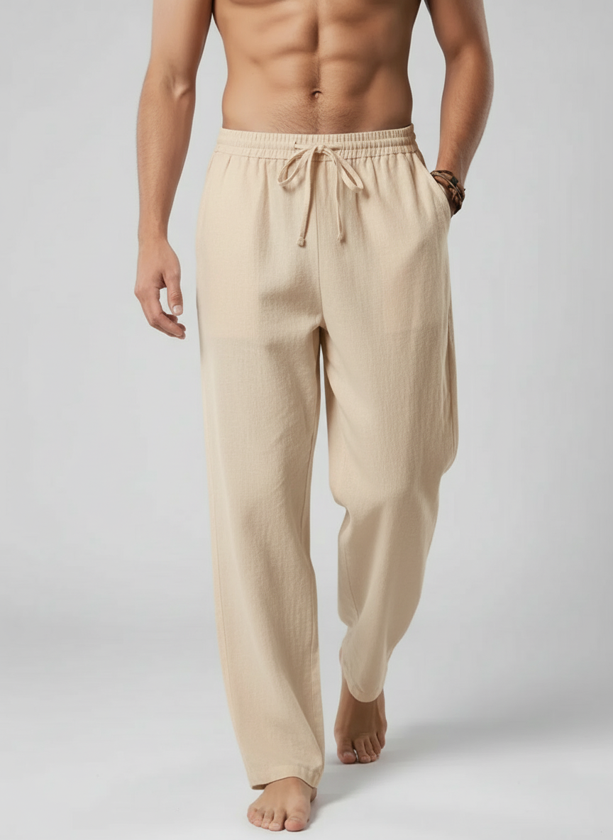 Pantalon décontracté à taille élastique confortable