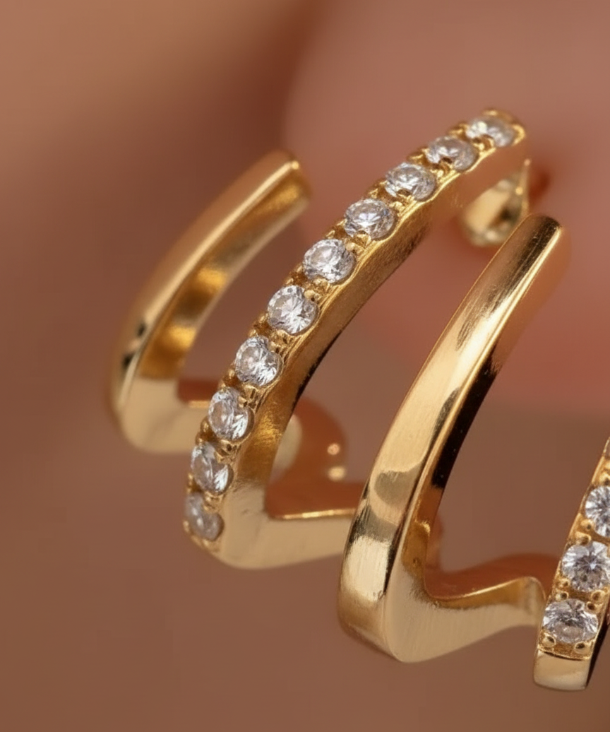Boucles d’Oreilles Finition Brillante Élégante