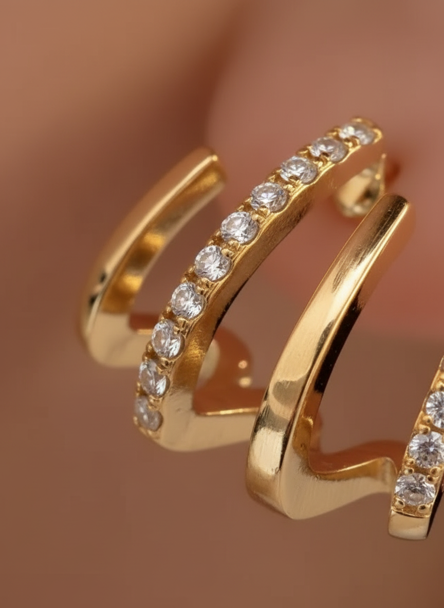 Boucles d’Oreilles Finition Brillante Élégante