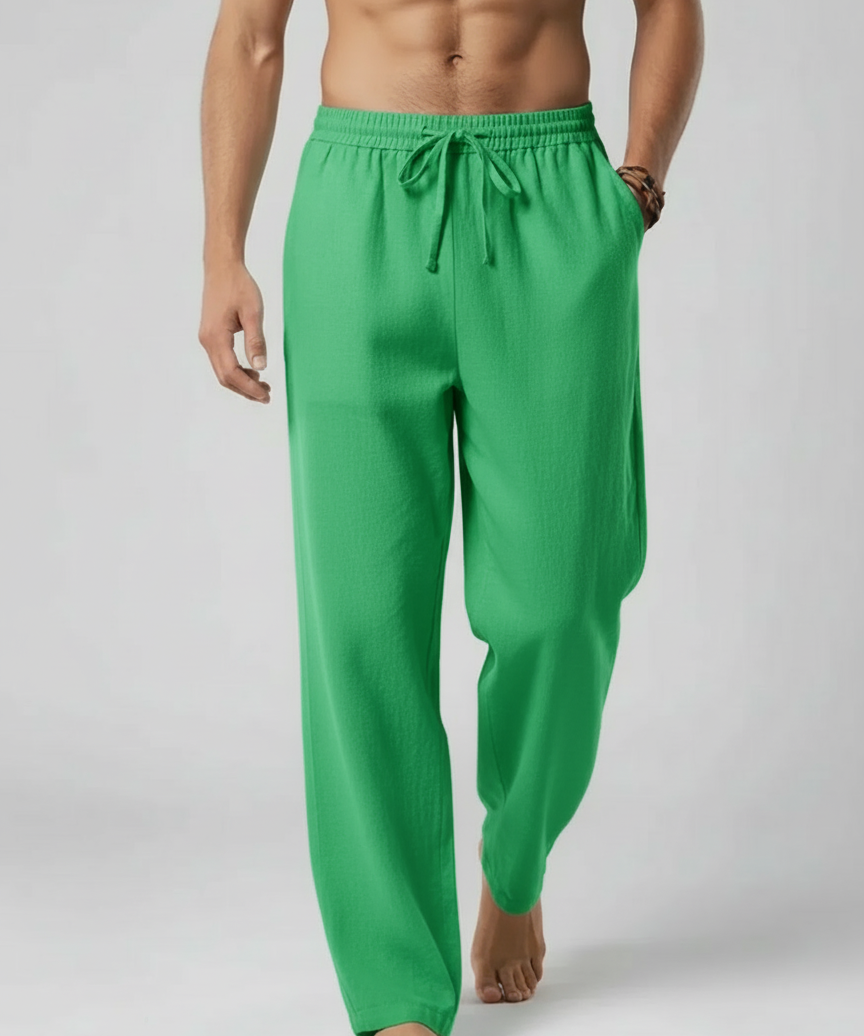 Pantalon décontracté à taille élastique confortable