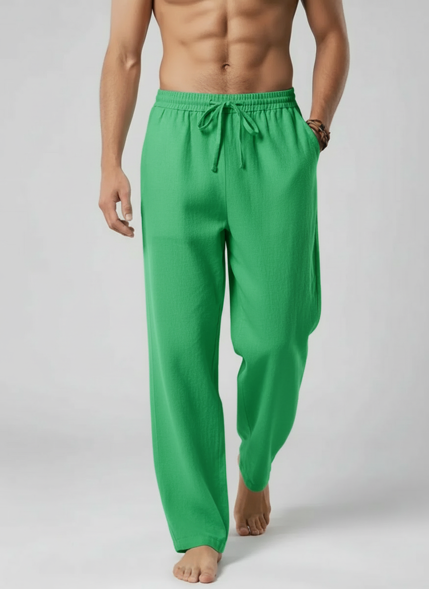 Pantalon décontracté à taille élastique confortable